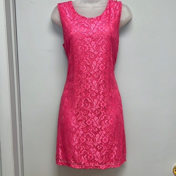 NWT Pacsun Kirra Fuchsia Lace Mini Dress Size XLG - Picture 1 of 6